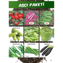 Karbonsoft Aşçı Paket Tohum Seti 9 Farklı ( Bamya, Barbunya, Biber, Domates, Fasulye, Kabak, Patlıcan )