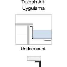 Yapiturka Mermeraltı Evye - EX003-D Tek Göz Krom Paslanmaz