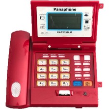 Panaphone KX-T2838LM Kapaklı Masaüstü Kablolu Ev Telefonu (Kırmızı)