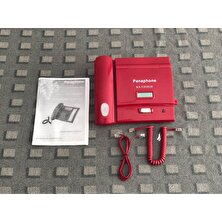 Panaphone KX-T2838LM Kapaklı Masaüstü Kablolu Ev Telefonu (Kırmızı)
