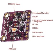 Robo90 TCS34725 Rgb Renk Algılama Sensör Modülü