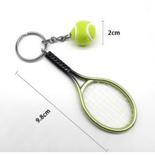 River World  Kolye Çanta Süsü Anahtarlık Tenis Raketi Tasarımı Olan