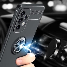 Tekno Grup Samsung Galaxy A33 5g Kılıf Ultra Korumalı Yüzüklü Manyetik Ravel Silikon + Tam Kaplayan 5d Ekran Koruyucu