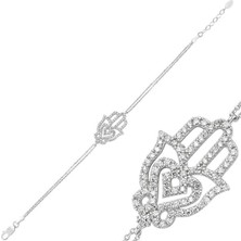 MONAROZA  Fatma Ana Eli 925 Ayar Gümüş Bileklik