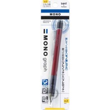 Tombow  Mono Graph Mekanik Blisterli Kurşun Kalem  0,3 mm  Kırmızı
