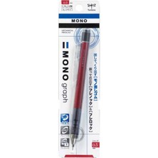 Tombow  Mono Graph Blisterli Mekanik Kurşun Kalem  0,5 mm  Kırmızı