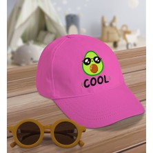 BK Kids Cool Tasarımlı Pembe Cotton Çocuk Şapkası ve Sarı Çocuk Güneş Gözlüğü Hediye Seti