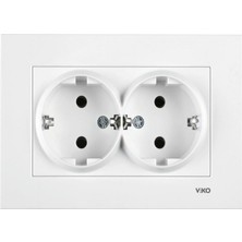 Viko Karre Ikili Topraklı Priz Beyaz