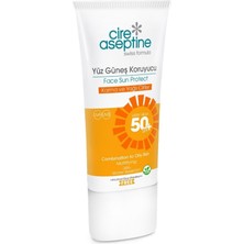 Cire Aseptine Yüz Güneş Koruyucu Karma ve Yağlı Ciltler 50 Spf 50 ml