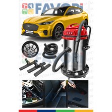 Cleanvac Herkoşulda Yüksek Vakum Gücü 3 Motorlu Islak -Kuru Krom Kazanlı Süpürge 3600w Aksesular