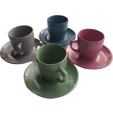 Keramika Kahve Takımı Magıc Line 8 Parça 4 Renk
