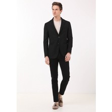 Ramsey Siyah Comfort Fit %100 Yün Ceket