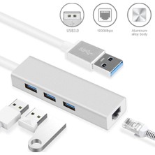 Techmaster USB 3.0 To Ethernet RJ45 Gigabit 3 Port USB 3.0 Çoklayıcı