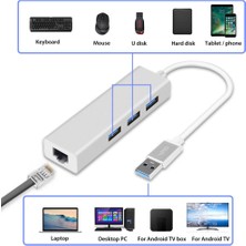 Techmaster USB 3.0 To Ethernet RJ45 Gigabit 3 Port USB 3.0 Çoklayıcı