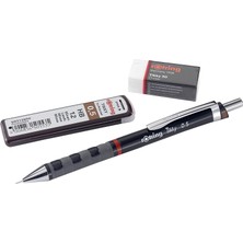 Rotring Tikky Okul Seti 0.5 mm Bordo Versatil Kalem + Silgi + Uç