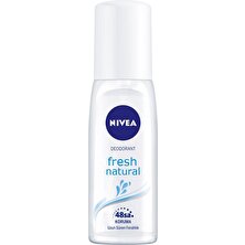NIVEA Kadın Pump Sprey Deodorant Fresh Natural 75ml, Ter ve Ter Kokusuna Karşı 48 Saat Deodorant Koruması