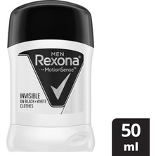 Rexona Men Erkek Anti-Perspirant Stick Deodorant Invisible Black And White 50 ML 1 Adet