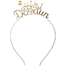 Parti Adresi Metal Iyi Ki Doğdun Taç Gold