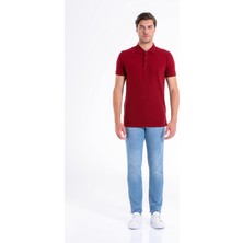 Hatemoğlu Erkek Bordo Regular Fit %100 Pamuk Polo Yaka Tişört