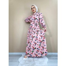 Still Butik Yazlık Tesettür Çiçekli Elbise