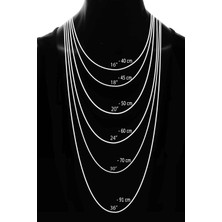 Mooni Accessories Yılan Model Renkli Zirkon Taşlı Altın Renk 316L Çelik Kolye 44 cm