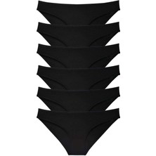 Oresse 6 Adet Süper Eko Set Likralı Kadın Slip Külot Siyah
