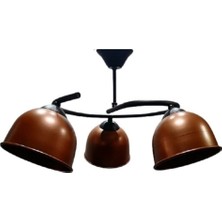 Riolight  Modern Üçlü Bakır Başlık Metal Sarkıt Avize