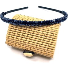 Tahtakaledeyim Saç Tacı Kristal Taş Işlemeli Siyah Renk, El Yapımı Saç Tacı