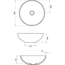 Turavit Toledo Çanak Lavabo 40 cm