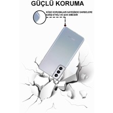 CaseWorld Samsung Galaxy S21 Plus Kapak Kamera Korumalı Tıpalı Şeffaf Silikon Kılıf