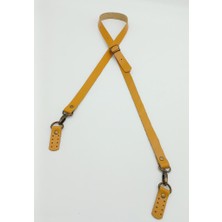 Angel Çanta Aksesuar  Deri Ayarlı Uzun Sap 2X130 Hardal Antik Metalli