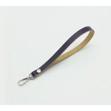 Angel Çanta Aksesuar  Deri Mor Renk Elcik Gümüş Metalli