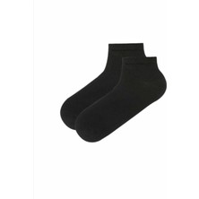 Tuğba Baby Yazlık Terletmeyen Lüks Siyah Patik Corap Konçlu 6'lı Paket