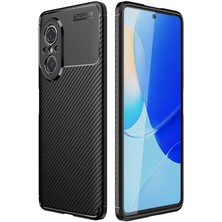 Caseart Huawei Nova 9 Se Kılıf Karbon Tasarım Silikon Arka Kapak - Siyah