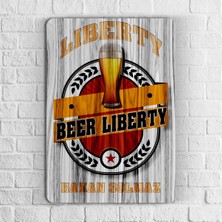BK Kişiye Özel Beer  Tasarımlı Retro Ahşap Duvar Levhası - 5