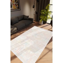 10 Post Online Salon Halısı Modern Eskitme Gri Kaydırmaz Kesme Yıkanabilir Ince Halı Tüysüz Kilim