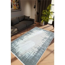 10 Post Online Salon Halısı Doku Eskitme Gri Kaydırmaz Kesme Yıkanabilir Ince Halı Tüysüz Kilim