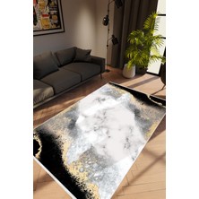 10 Post Online Salon Halısı Taş Mermer Modern Gri Beyaz Siyah Kaydırmaz Kesme Yıkanabilir Ince Halı Tüysüz Kilim