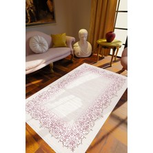 10 Post Online Salon Halısı Klasik Gri Beyaz Bordo Kaydırmaz Kesme Yıkanabilir Ince Halı Tüysüz Kilim