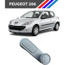 Otozet Peugeot 206 Cam Açma Kolu 1 Adet Gri Renk 1997 - 2014