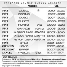 Alpha Auto Part Fiat Doblo, Citroen Nemo, Peugeot Bipper Için Bagaj Perde Braketi