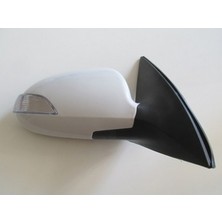 TŞT 2007 - 2012 Hyundai I30 Kapı Aynası Sağ Elektrikli - Sinyalli - Beyaz Kapaklı(Sinyali Kısa Tip) (5fişli) (Fame (Oem NO:876202C120)