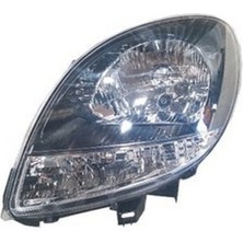 Ayfar 2003 - 2012 Renault Kangoo Classic Far Lambası Sol Elektrikli - Motorsuz (H4) Siyah (Beyaz Sinyalli) (Oem NO:7701062426)