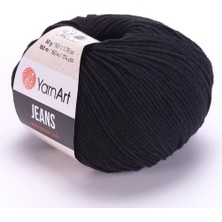 Spagetti Yarn Yarnart Jeans Siyah El Örgü Ipliği