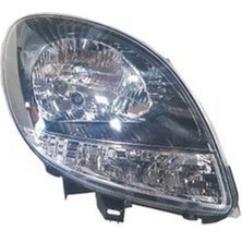 Ayfar 2003 - 2012 Renault Kangoo Classic Far Lambası Sağ Elektrikli - Motorsuz (H4) Siyah (Beyaz Sinyalli) (Oem NO:7701062427)