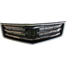 BFN 2008 - 2012 Honda Accord Ön Panjur Gümüş Gri Çerçeveli - Nikelaj Çıtalı - Petek Içi Siyah (Bfn)