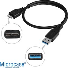 Microcase USB 3.0 Harici HDD Hard Disk Kablosu 30 cm Siyah - AL2612