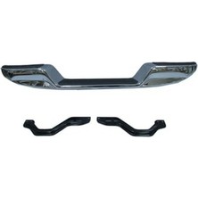 TŞT 2002 - 2005 Toyota Hilux Pıck Up LN145 - D4D Arka Tampon (Nikelajlı Altı Bombeli Bağlantı Braketleri Ile) (Oem NO:5210535180)