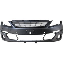 TŞT 2015 - 2017 Peugeot 308 Ön Tampon Siyah (Astarlı Üst Panjurlu Sensör Delikli - Far Yıkamasız(Actıve Model (Oem NO:1610742180)