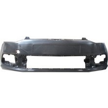 Tyg 2014 - 2017 Volkswagen Polo 6 Ön Tampon Siyah (Sis Delikli - Far Yıkama Deliksiz) (Tyg) (Oem NO:6C0807217GRU)